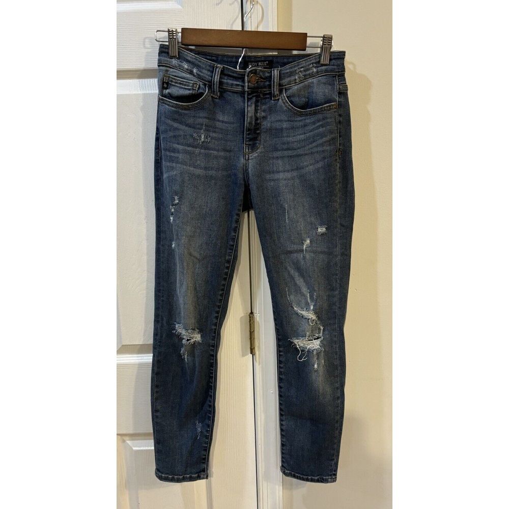 Judy Blue Jeans‎ Women's Sz 5 Relaxed Fit Distressed